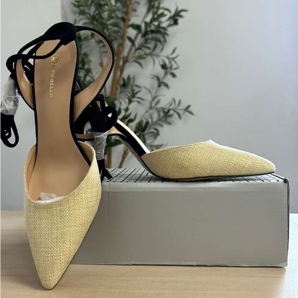 Newbella Shoes - Newbella Women's Black and Cream Heels